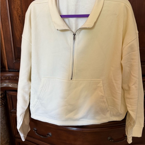 PINK Victoria's Secret Cream Half-Zip Sweater - Picture 1 of 5